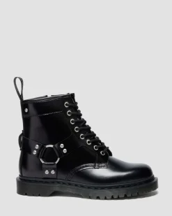 Dr. Martens Last Chance Styles|Last Chance Styles*1460 Harness in Black Black — Analine