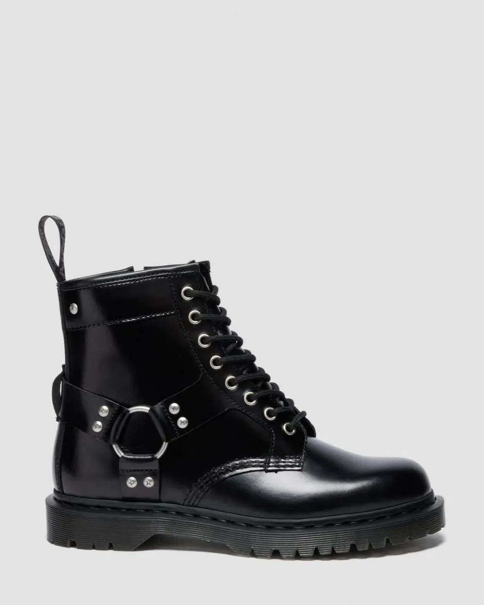 Dr. Martens Last Chance Styles|Last Chance Styles*1460 Harness in Black Black — Analine