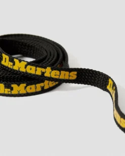 Dr. Martens Accessories|Laces*55 Inch Flat Shoe Laces (8-10 Eye) in Black Black+Yellow — Tetoron