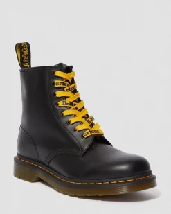 Dr. Martens Accessories|Laces*55 Inch Flat Shoe Laces (8-10 Eye) in Yellow Yellow+Black — Tetoron