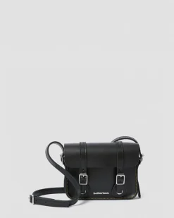Dr. Martens Accessories|Bags*7 Inch Leather Crossbody Bag in Black Black — Smooth Leather