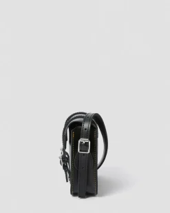 Dr. Martens Accessories|Bags*7 Inch Leather Crossbody Bag in Black Black — Smooth Leather