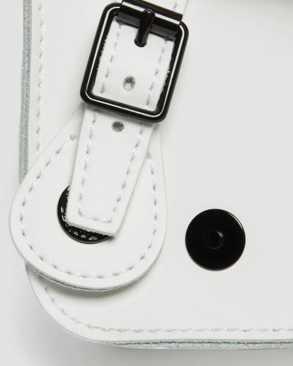 Dr. Martens Last Chance Styles|Last Chance Styles*7 Inch Leather Crossbody Bag in White White — Smooth Leather