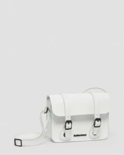 Dr. Martens Last Chance Styles|Last Chance Styles*7 Inch Leather Crossbody Bag in White White — Smooth Leather
