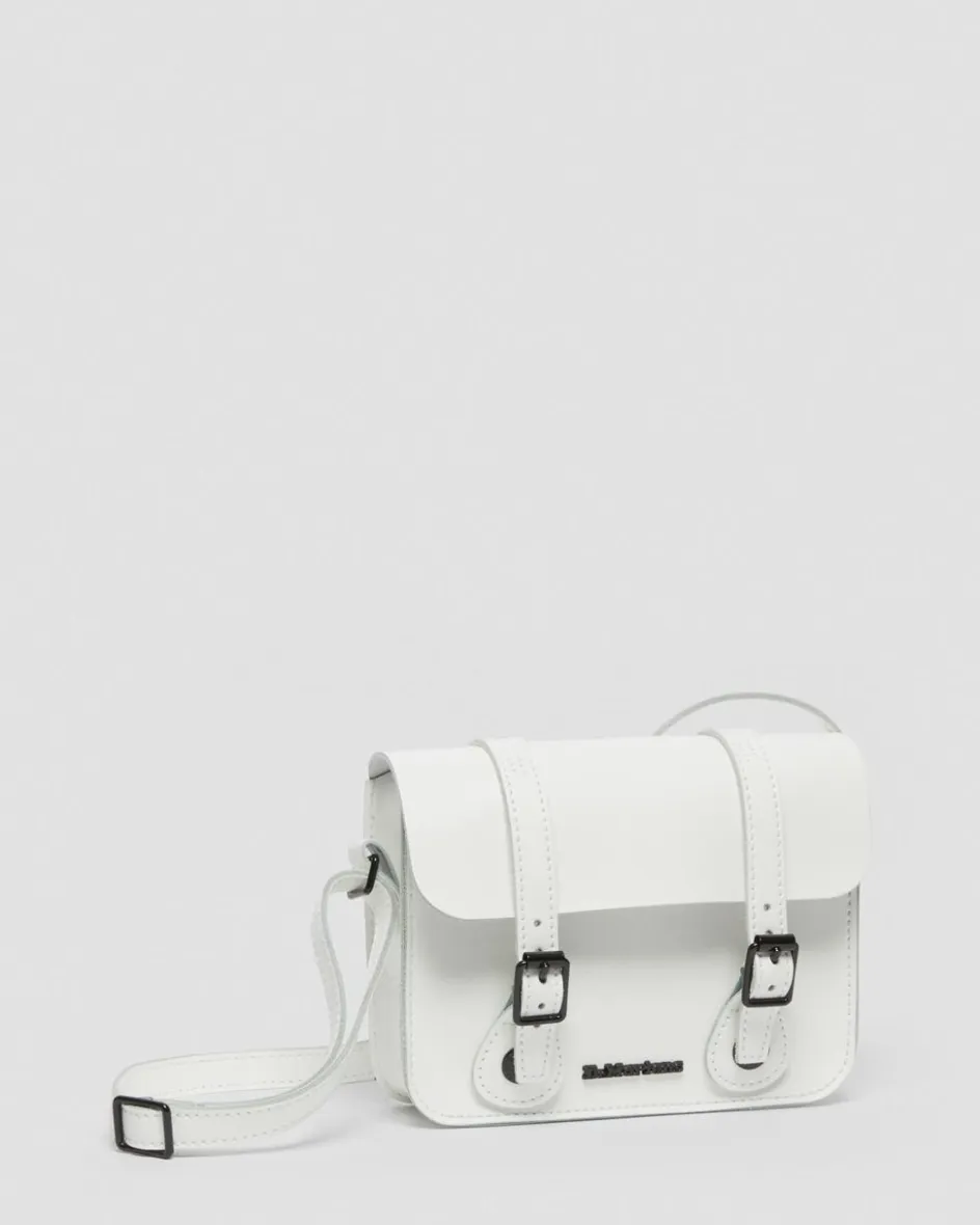 Dr. Martens Last Chance Styles|Last Chance Styles*7 Inch Leather Crossbody Bag in White White — Smooth Leather