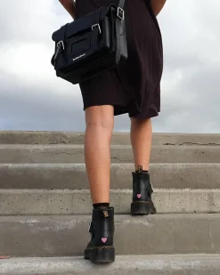 Dr. Martens Accessories|Accessories*11 inch Leather Messenger Bag in Black Black — Kiev & Smooth