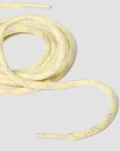 Dr. Martens Last Chance Styles|Last Chance Styles*55 Inch Round Marl Shoe Laces (8-10 Eye) in Lemon Yellow Lemon Yellow — Polyester