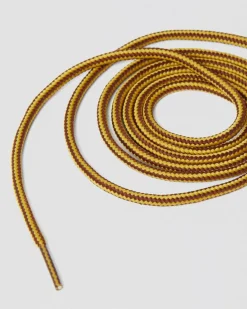 Dr. Martens Accessories|Laces*55 Inch Round Shoe Laces (8-10 Eye) in Brown Brown+Yellow — Polyester