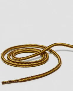 Dr. Martens Accessories|Laces*26 Inch Round Shoe Laces (3-Eye) in Brown Brown+Yellow — Cotton