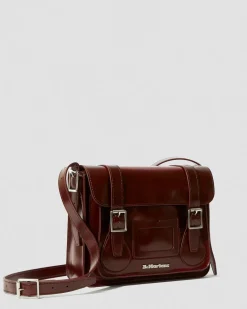 Dr. Martens Accessories|Accessories*11 Inch Vegan Messenger Bag in Cherry Red Cherry Red — Oxford Rub Off