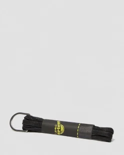 Dr. Martens Accessories|Laces*26 Inch Waxed Flat Shoe Laces (3 Eye) in Black Black — Tetoron