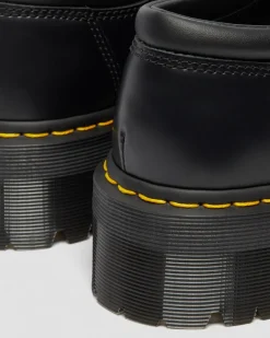 Dr. Martens Stand Tall: Platform Shoes|Shoes*8053 Leather Platform Casual Shoes in Black Black — Polished Smooth