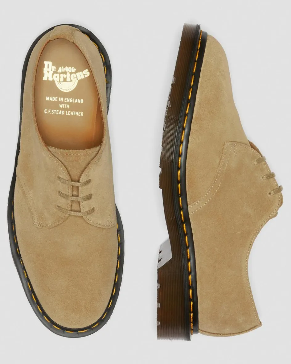 Dr. Martens Last Chance Styles|Last Chance Styles*1461 Made in England Buck Suede Oxford Shoes in Beige Beige — Buck Suede