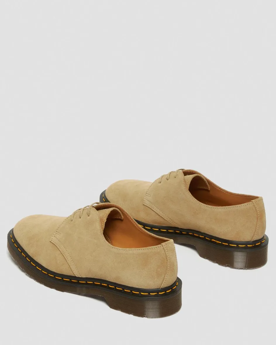 Dr. Martens Last Chance Styles|Last Chance Styles*1461 Made in England Buck Suede Oxford Shoes in Beige Beige — Buck Suede