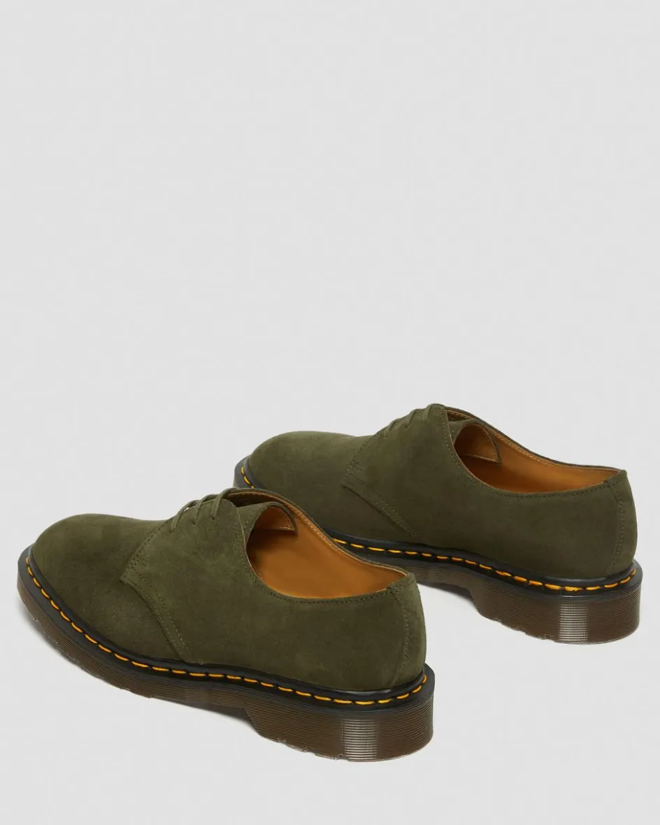 Dr. Martens Last Chance Styles|Last Chance Styles*1461 Made in England Buck Suede Oxford Shoes in Green Green — Buck Suede