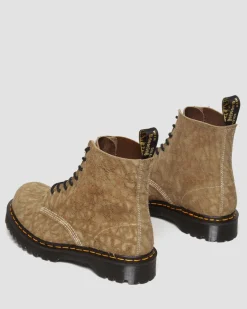 Dr. Martens Last Chance Styles|Last Chance Styles*1460 Made in England Emboss Suede Lace Up Boots in Savannah Tan