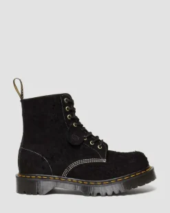 Dr. Martens Last Chance Styles|Last Chance Styles*1460 Made in England Emboss Suede Lace Up Boots in Black