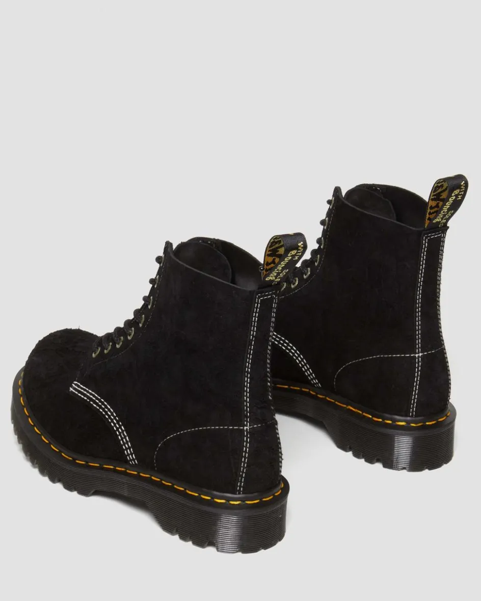 Dr. Martens Last Chance Styles|Last Chance Styles*1460 Made in England Emboss Suede Lace Up Boots in Black