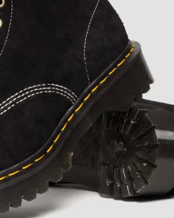 Dr. Martens Last Chance Styles|Last Chance Styles*1460 Made in England Emboss Suede Lace Up Boots in Black