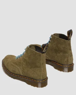 Dr. Martens Last Chance Styles|Last Chance Styles*101 Made in England Hardware Suede Ankle Boots in OLIVE