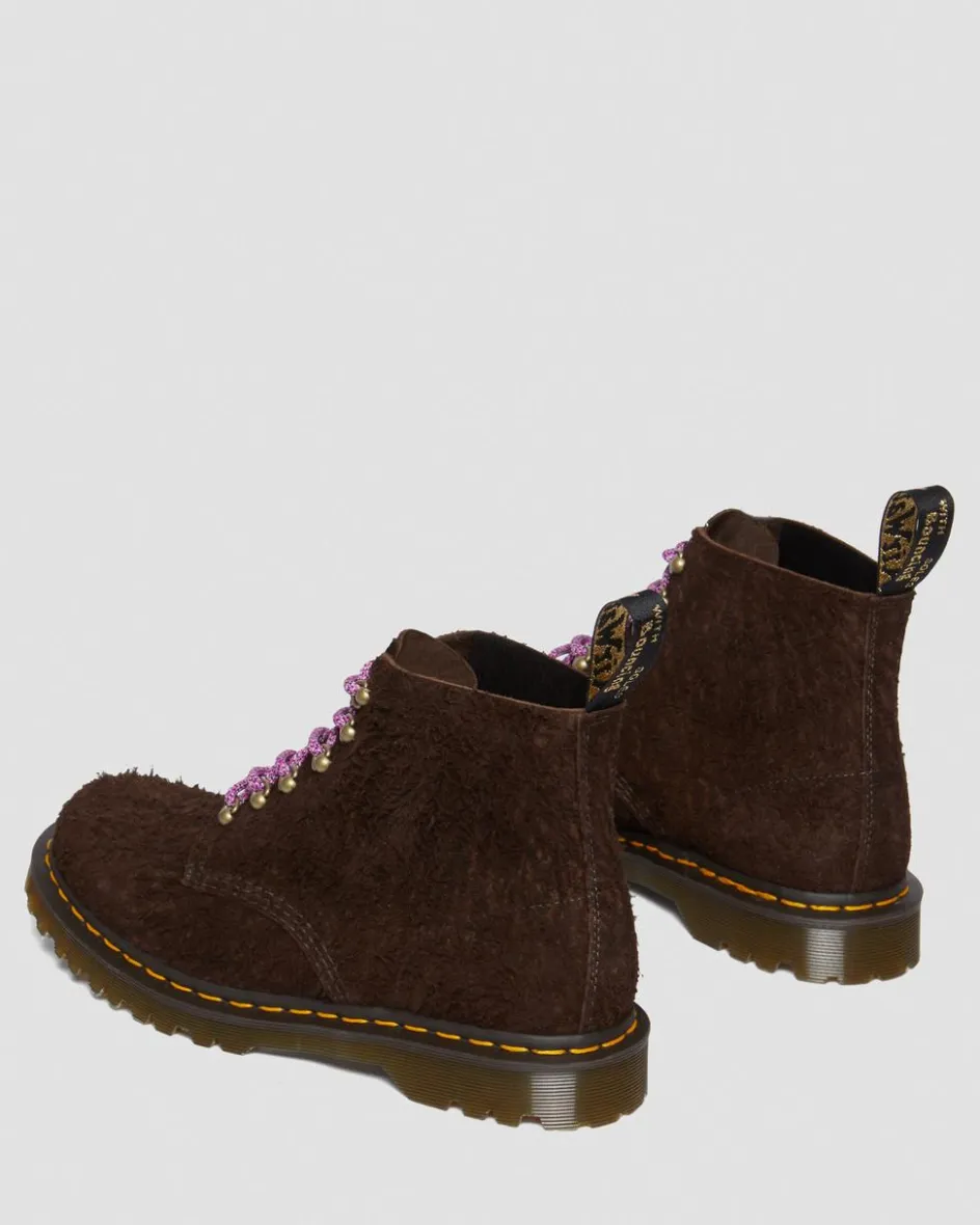 Dr. Martens Last Chance Styles|Last Chance Styles*101 Made in England Hardware Suede Ankle Boots in DARK BROWN