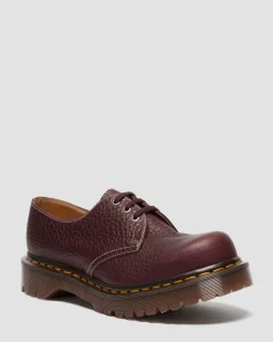 Dr. Martens Last Chance Styles|Last Chance Styles*1461 Made In England Soft Boa Embossed Leather Bump Toe Shoes in RICH BURGUNDY