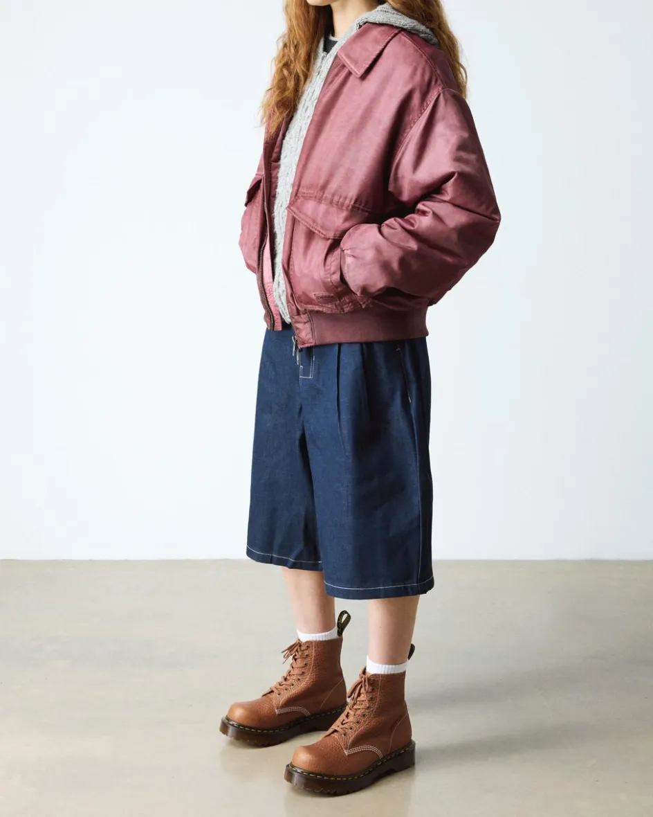 Dr. Martens Last Chance Styles|Last Chance Styles*1460 Made In England Soft Boa Embossed Leather Bump Toe Boots in DESERT TAN