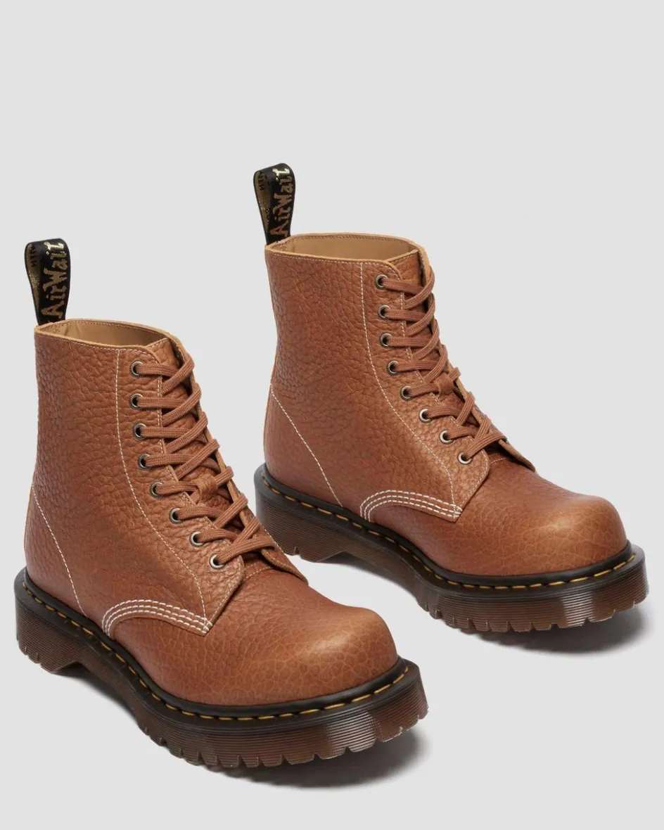 Dr. Martens Last Chance Styles|Last Chance Styles*1460 Made In England Soft Boa Embossed Leather Bump Toe Boots in DESERT TAN