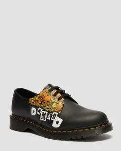 Dr. Martens Shoes|New And Featured*1461 Metallica Shoes in White WHITE+MULTI — Backhand+Metallica Damage Tour Print