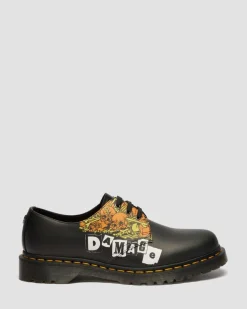 Dr. Martens Shoes|New And Featured*1461 Metallica Shoes in White WHITE+MULTI — Backhand+Metallica Damage Tour Print