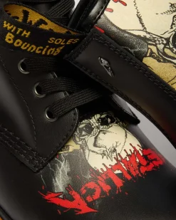 Dr. Martens New And Featured|Boots*1460 Metallica Skull Lightning in White & Multi White & Multi — Backhand+Metallica Skull Lightning Print