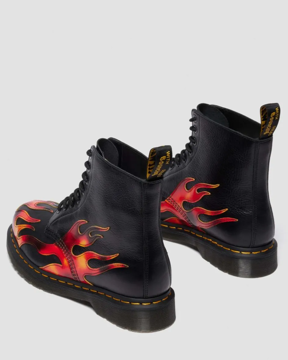 Dr. Martens Last Chance Styles|Last Chance Styles*1460 PASCAL in Black BLACK+VIBRANT RED+DMS YELLOW