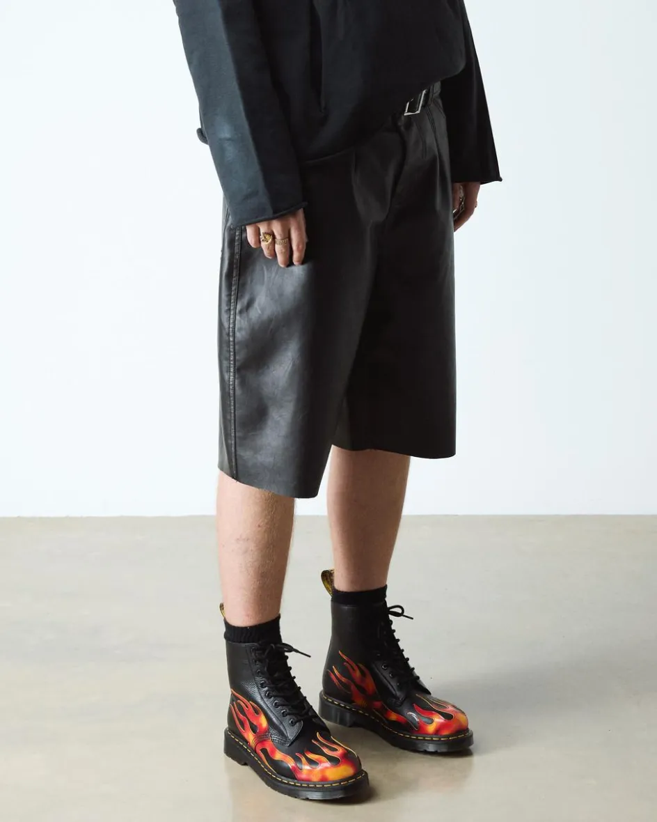 Dr. Martens Last Chance Styles|Last Chance Styles*1460 PASCAL in Black BLACK+VIBRANT RED+DMS YELLOW