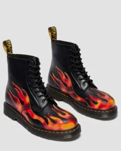 Dr. Martens Last Chance Styles|Last Chance Styles*1460 PASCAL in Black BLACK+VIBRANT RED+DMS YELLOW
