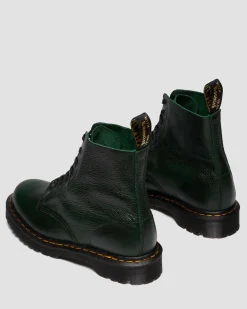 Dr. Martens Originals|New And Featured*1460 Pascal Made in England Buckingham Leather Lace Up Boots in Dms Green DMS GREEN — Buckingham