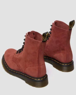 Dr. Martens Last Chance Styles*1460 Pascal Nubuck Leather Lace Up Boots in Red