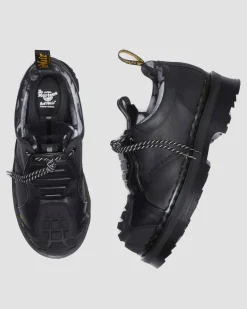 Dr. Martens Last Chance Styles*1461 Protect Leather Oxford Shoes in Black Black — KINSLEY TUMBLE+TAILGATE WP+RUBBER GRAINED LEATHER