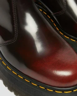 Dr. Martens Last Chance Styles*2976 Quad Arcadia Leather Platform Chelsea Boots in Cherry Red Arcadia Cherry Red Arcadia — Arcadia