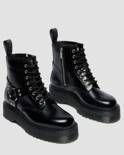 Dr. Martens Last Chance Styles|Last Chance Styles*1460 Quad Harness in Black Black — Analine