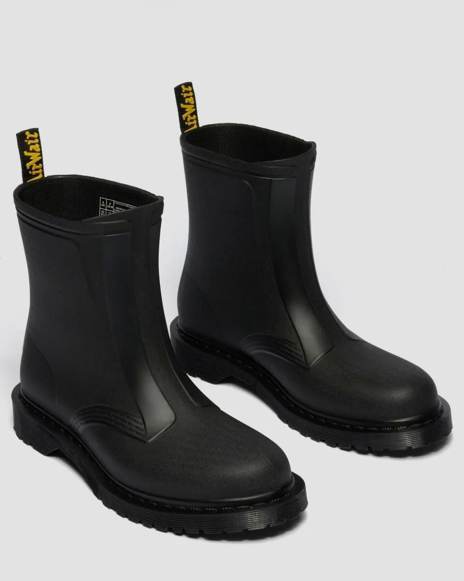 Dr. Martens New And Featured|Boots*1460 Rain Waterproof Boots in Black Pvc Black PVC — PVC