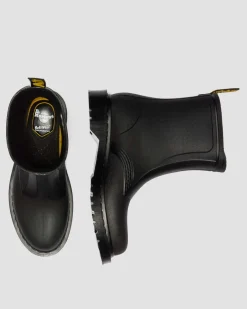 Dr. Martens New And Featured|Boots*1460 Rain Waterproof Boots in Black Pvc Black PVC — PVC
