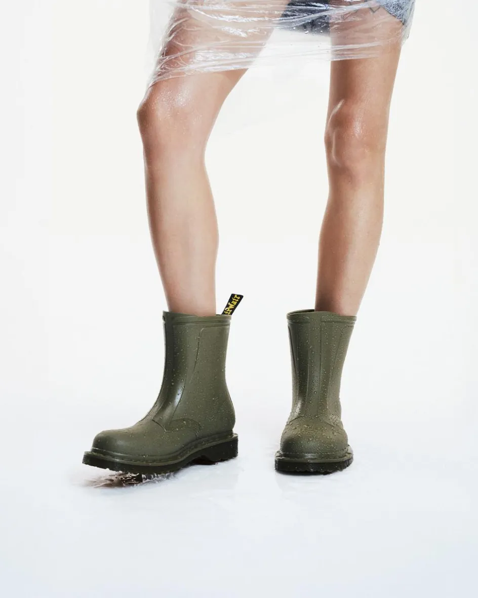 Dr. Martens Boots|Chelsea Boots*1460 Rain Waterproof Boots in Dms Olive DMS OLIVE — PVC