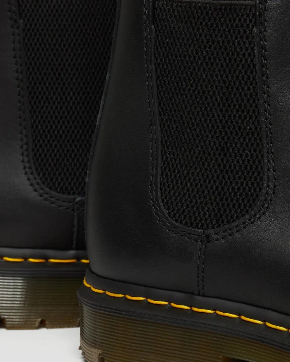 Dr. Martens Slip Resistant|Slip Resistant*2976 Slip Resistant Leather Chelsea Boots in Black Black — Industrial Full Grain