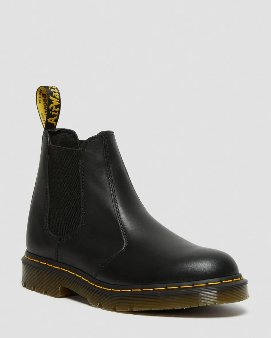 Dr. Martens Slip Resistant|Slip Resistant*2976 Slip Resistant Leather Chelsea Boots in Black Black — Industrial Full Grain