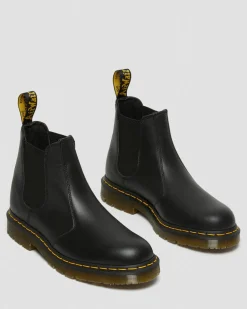 Dr. Martens Slip Resistant|Slip Resistant*2976 Slip Resistant Leather Chelsea Boots in Black Black — Industrial Full Grain