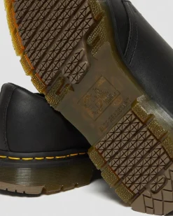 Dr. Martens Slip Resistant|Shoes*1461 Slip Resistant Leather Oxford Shoes in Black Black — Industrial Full Grain