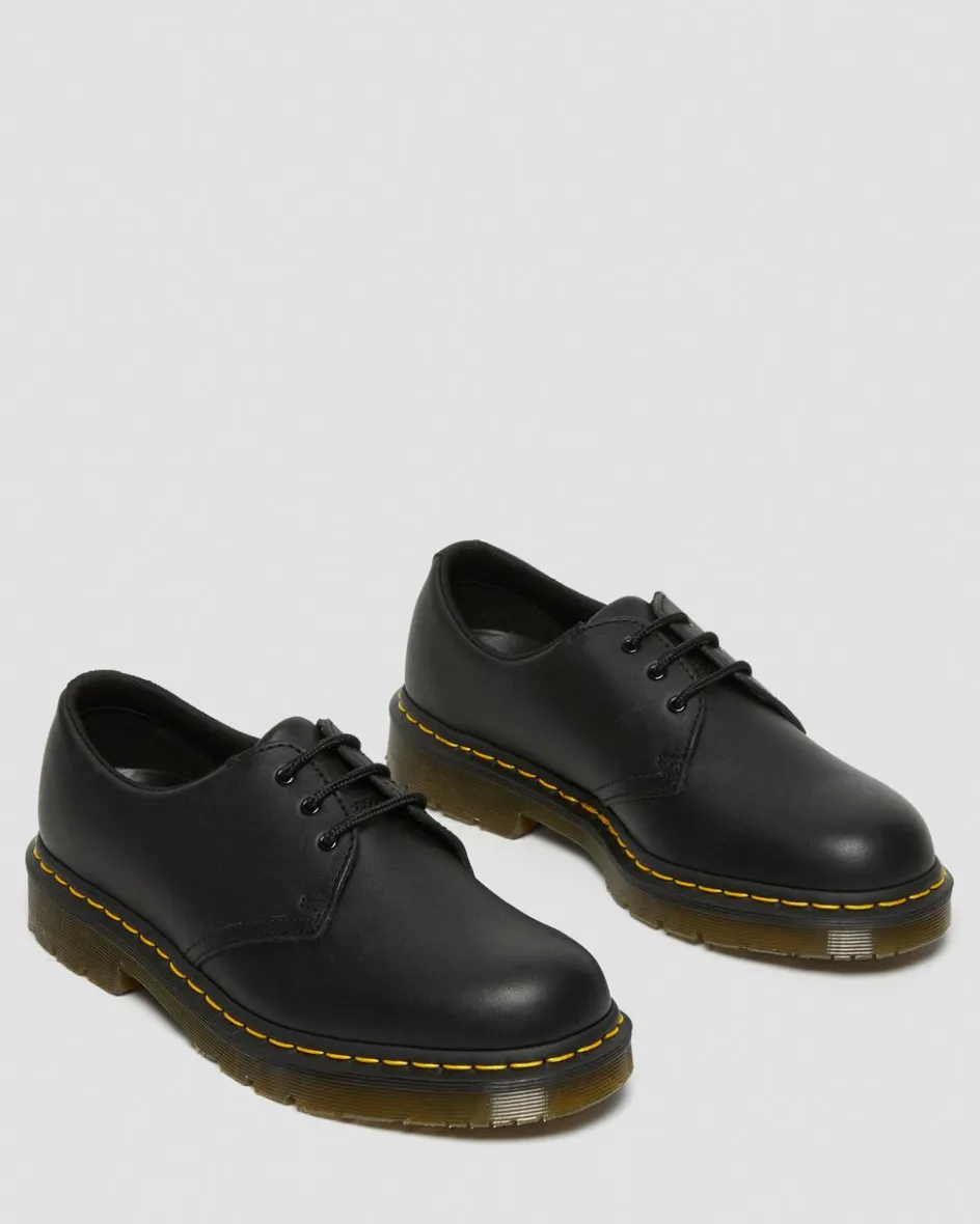 Dr. Martens Slip Resistant|Shoes*1461 Slip Resistant Leather Oxford Shoes in Black Black — Industrial Full Grain