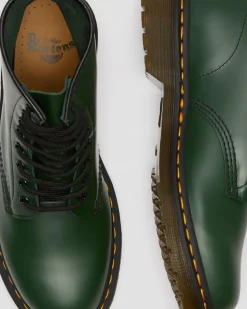 Dr. Martens Originals|Boots*1460 Smooth Leather Lace Up Boots in Green Green — Smooth Leather