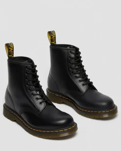 Dr. Martens Originals|New And Featured*1460 Smooth Leather Lace Up Boots in Black Black — Smooth Leather