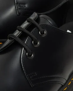 Dr. Martens Stand Tall: Platform Shoes|Shoes*1461 Smooth Leather Platform Shoes in Black Black — Polished Smooth